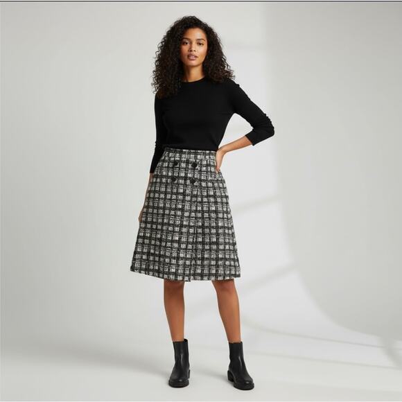 Tibi Wool Button Midi Skirt - Picture 3 of 8